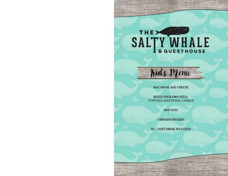 The Salty Whale - Manasquan, NJ menu_pic