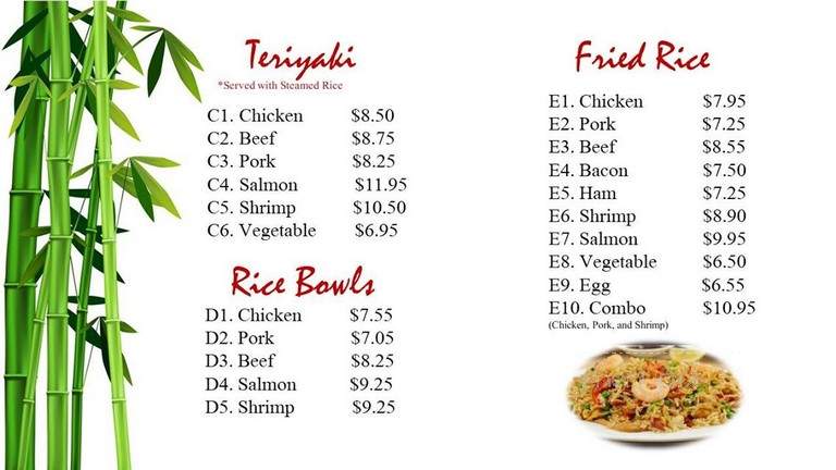 Teppanyaki Box - Selah, WA menu_pic