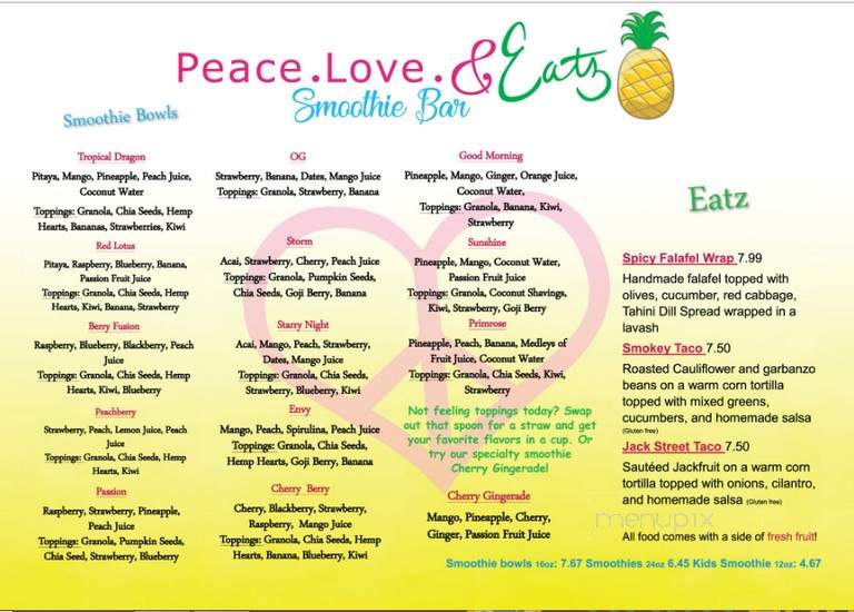Peace Love & Eatz Smoothie bar - DeSoto, TX