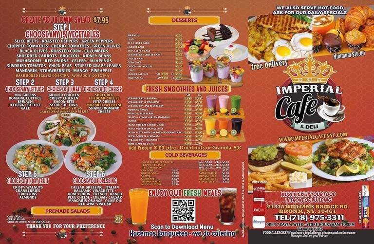 Imperial Cafe - Bronx, NY menu_pic