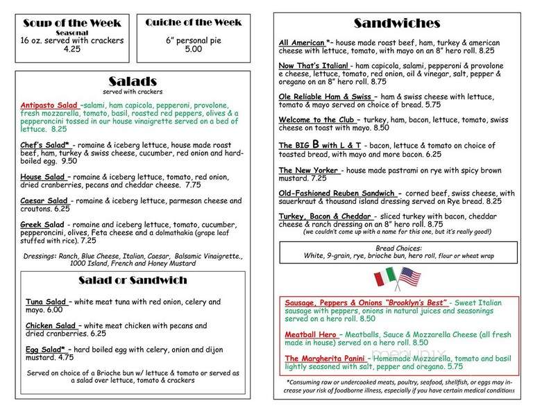 Mazzitelli Deli - Greer, SC menu_pic