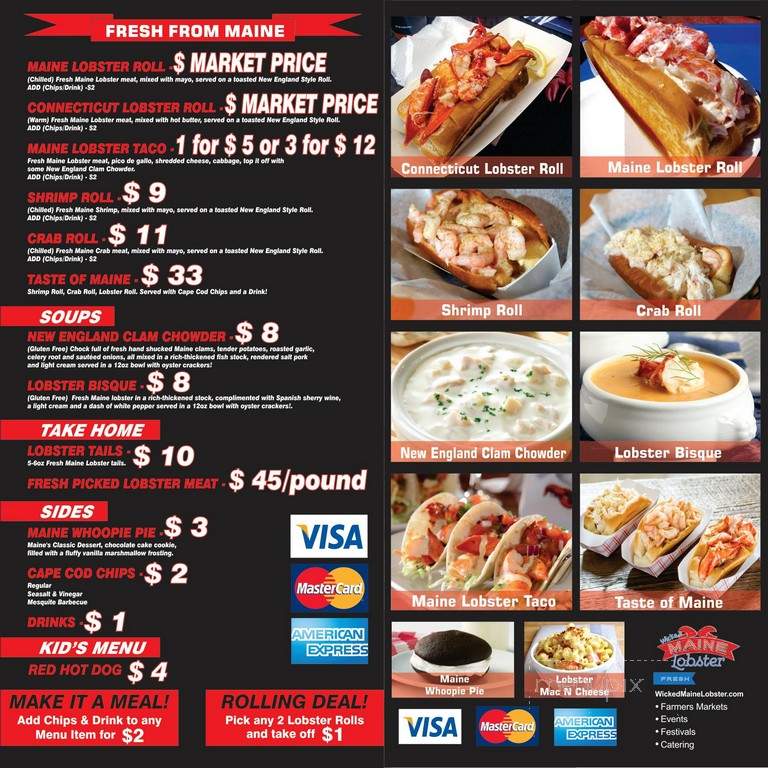 Wicked Maine Lobster - San Diego, CA menu_pic