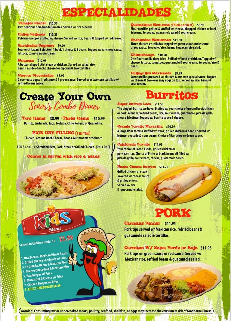 Sr Loco Tacos & Tequila - Indian Harbour Beach, FL menu_pic