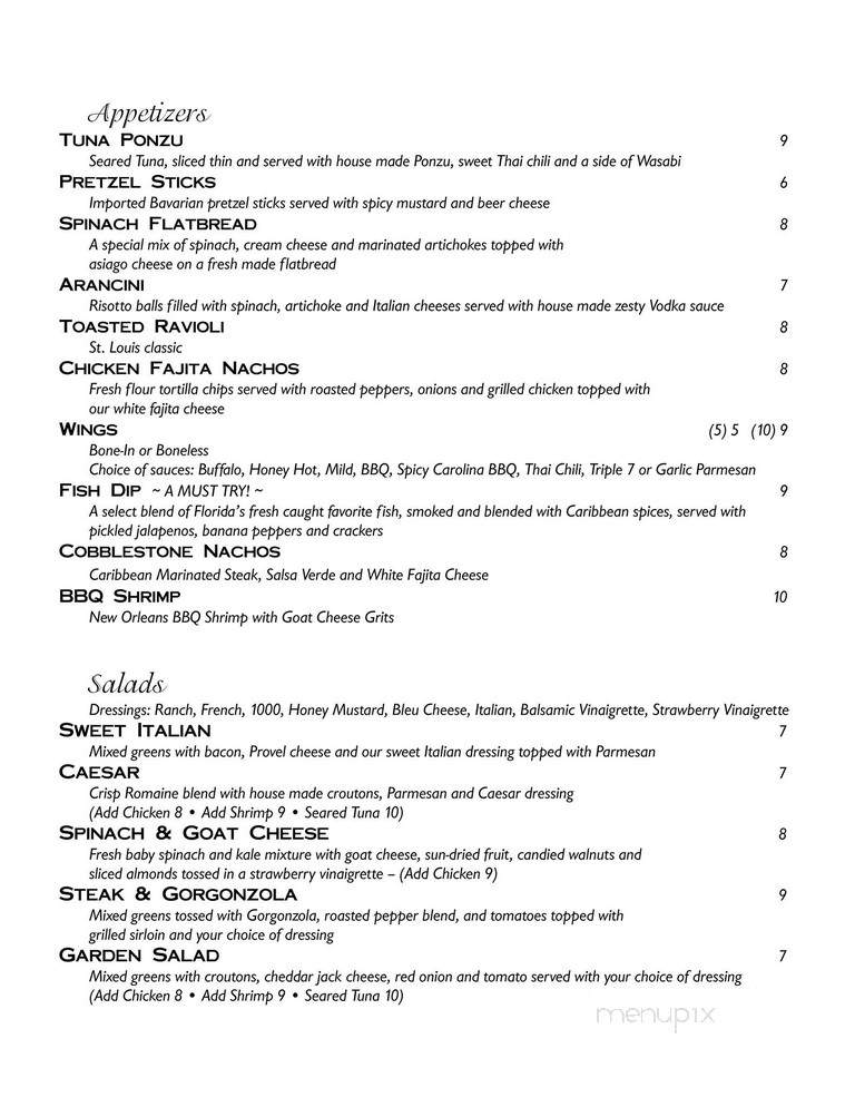 The Cobblestone Eatery and Drinkery - Lebanon, IL menu_pic