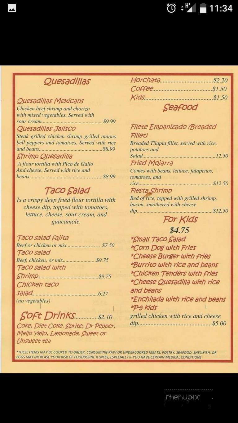 Los Vargas Latino Cuisine - Corinth, MS menu_pic