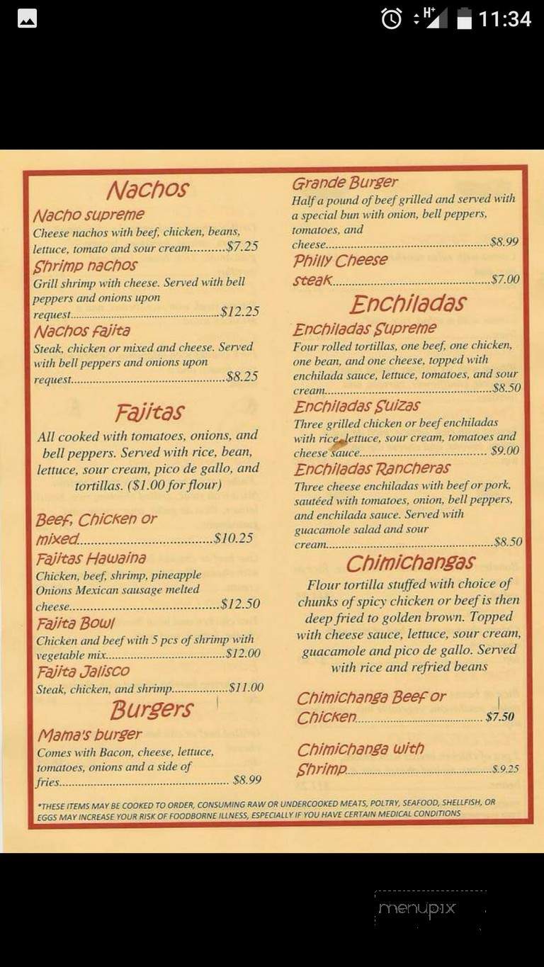 Los Vargas Latino Cuisine - Corinth, MS menu_pic