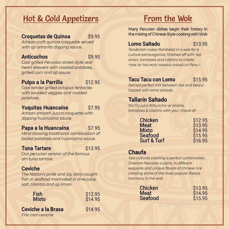 Chullos - Miami, FL menu_pic