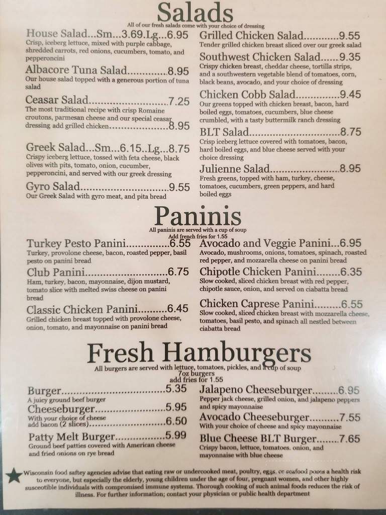 Vinny's Restaurant - Kenosha, WI menu_pic