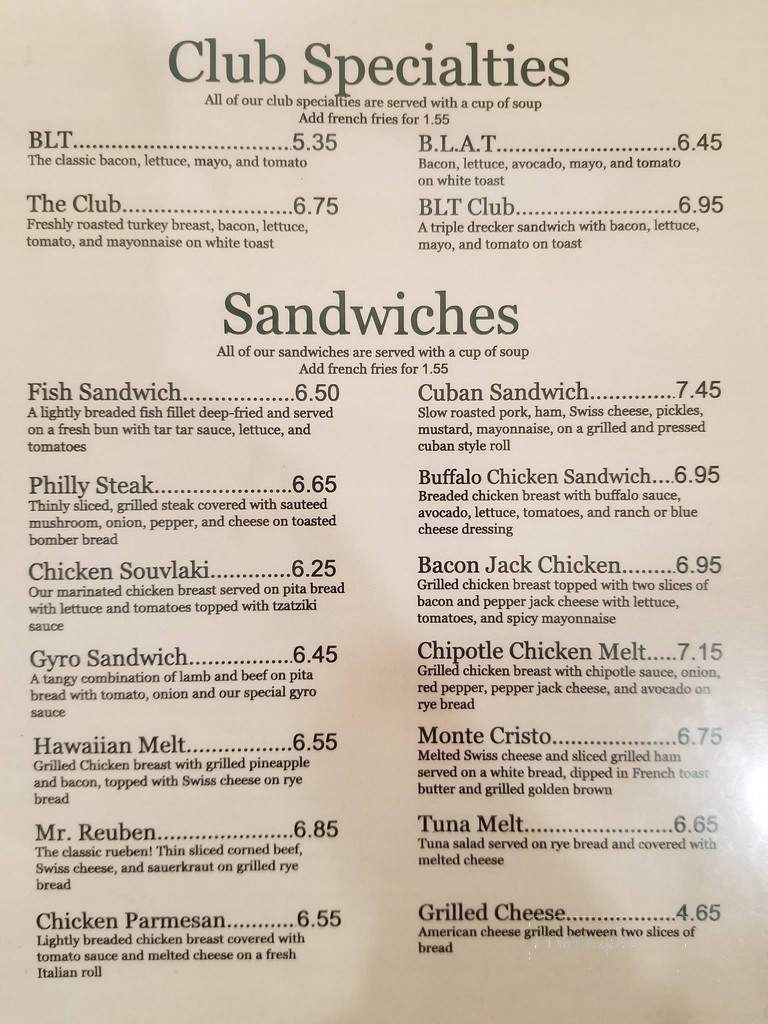 Vinny's Restaurant - Kenosha, WI menu_pic