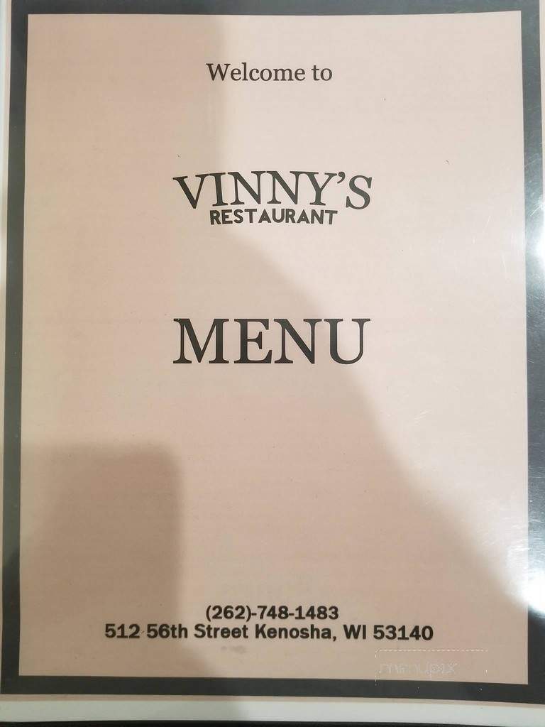 Vinny's Restaurant - Kenosha, WI menu_pic