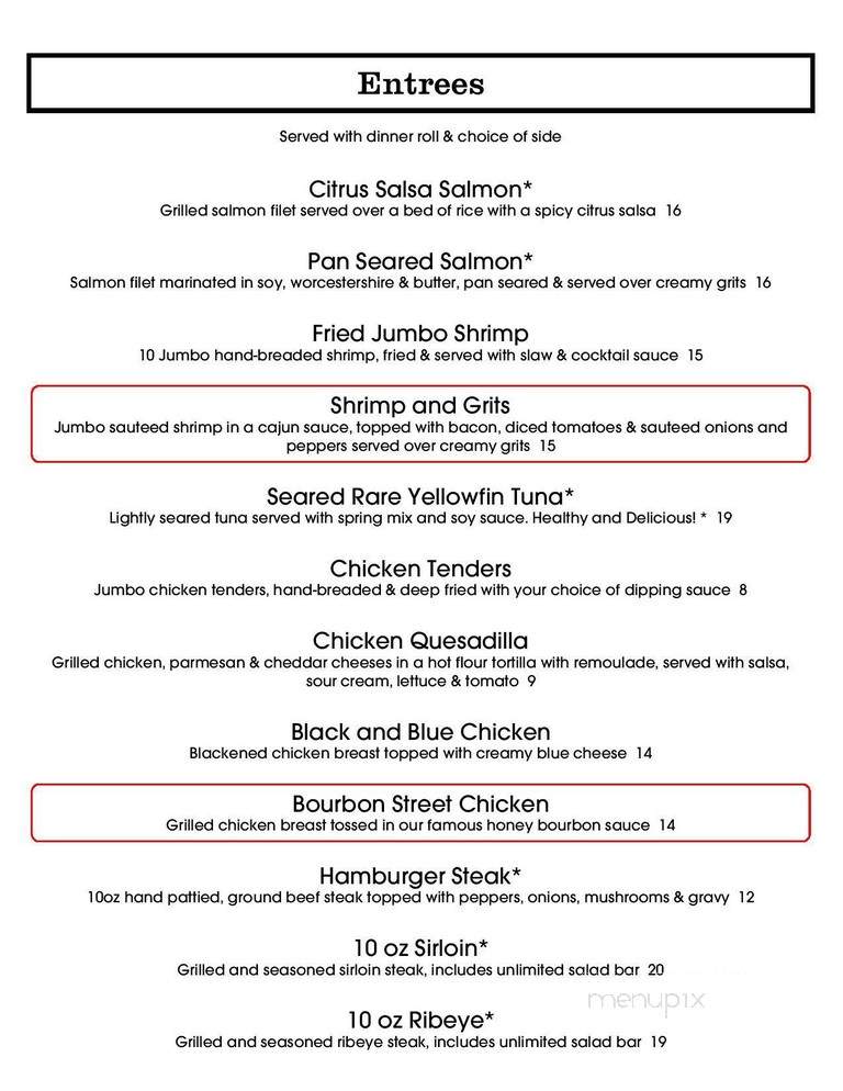 Fairways and Greens - Lincolnton, NC menu_pic