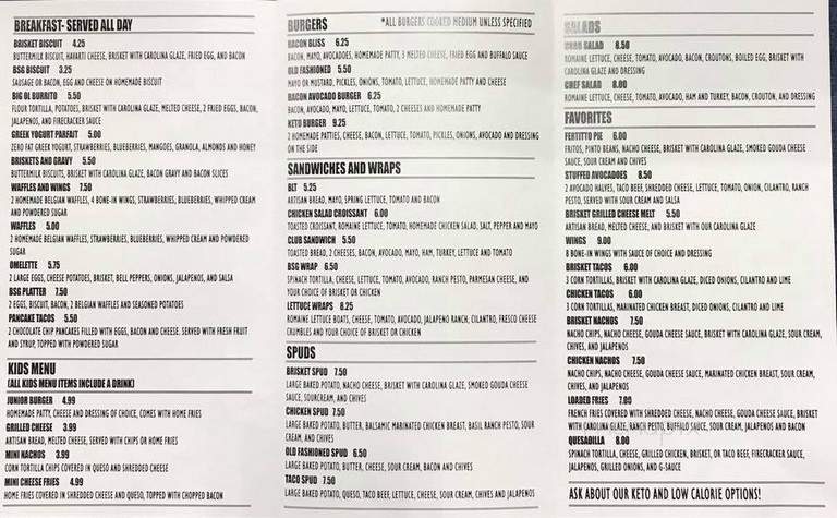 Brick Street Grill - Henderson, TX menu_pic