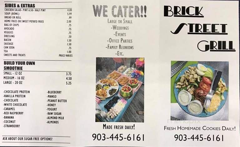 Brick Street Grill - Henderson, TX menu_pic