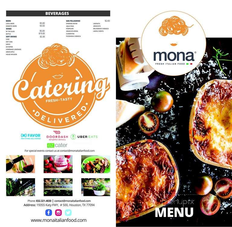 Mona Fresh Italian - Houston, TX menu_pic