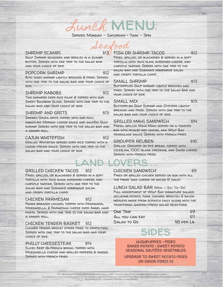 Wolf Bay - Pensacola, FL menu_pic