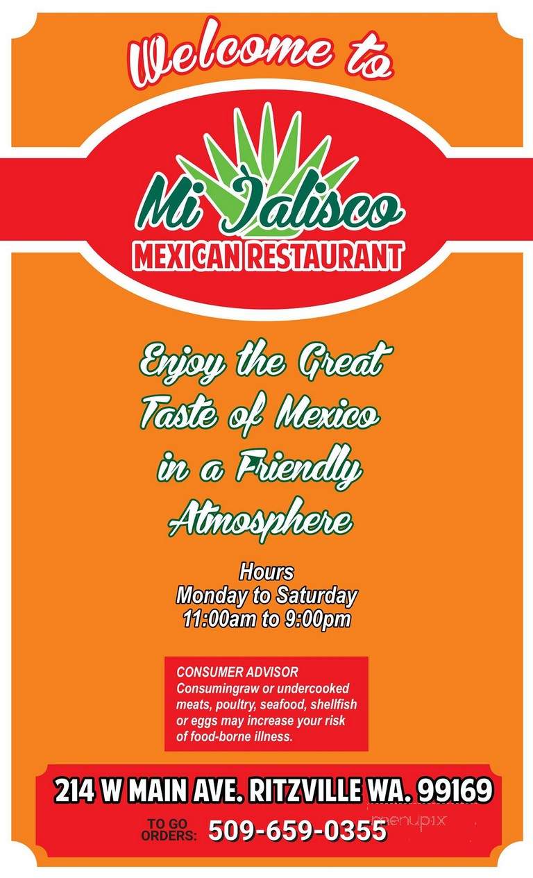 Mi Jalisco - Walla walla, WA menu_pic