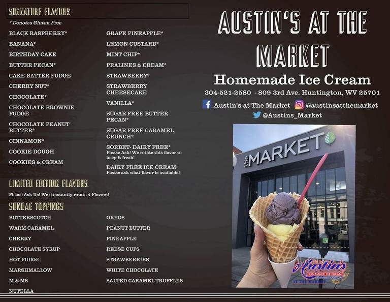 Austin's at The Market - Huntington, WV menu_pic