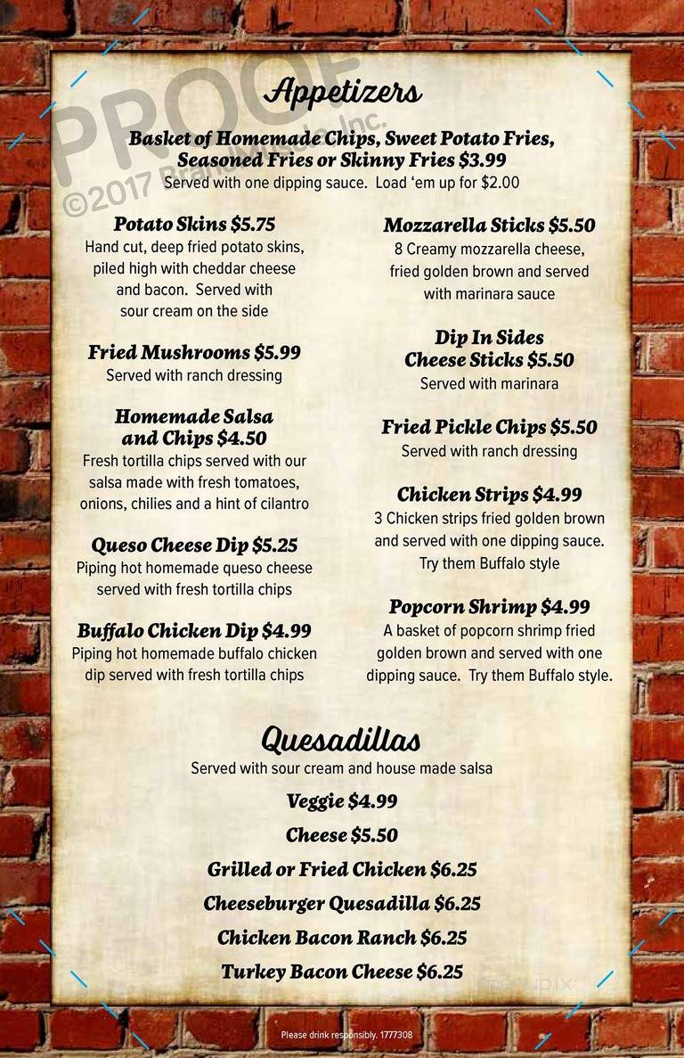 Burning Brick Tavern - Pickens, SC menu_pic