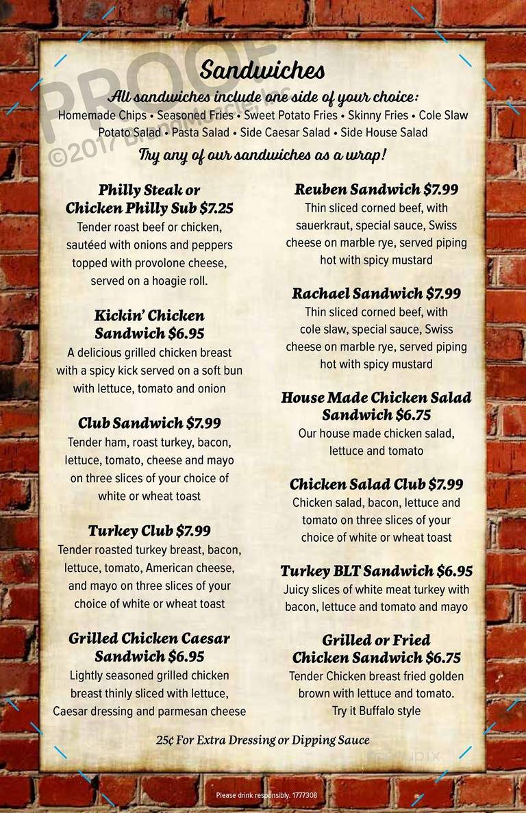 Burning Brick Tavern - Pickens, SC menu_pic