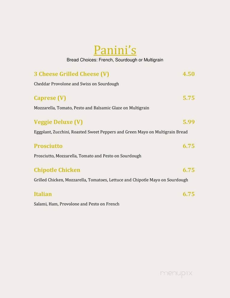 Cafe Agrizzi - Worcester, MA menu_pic