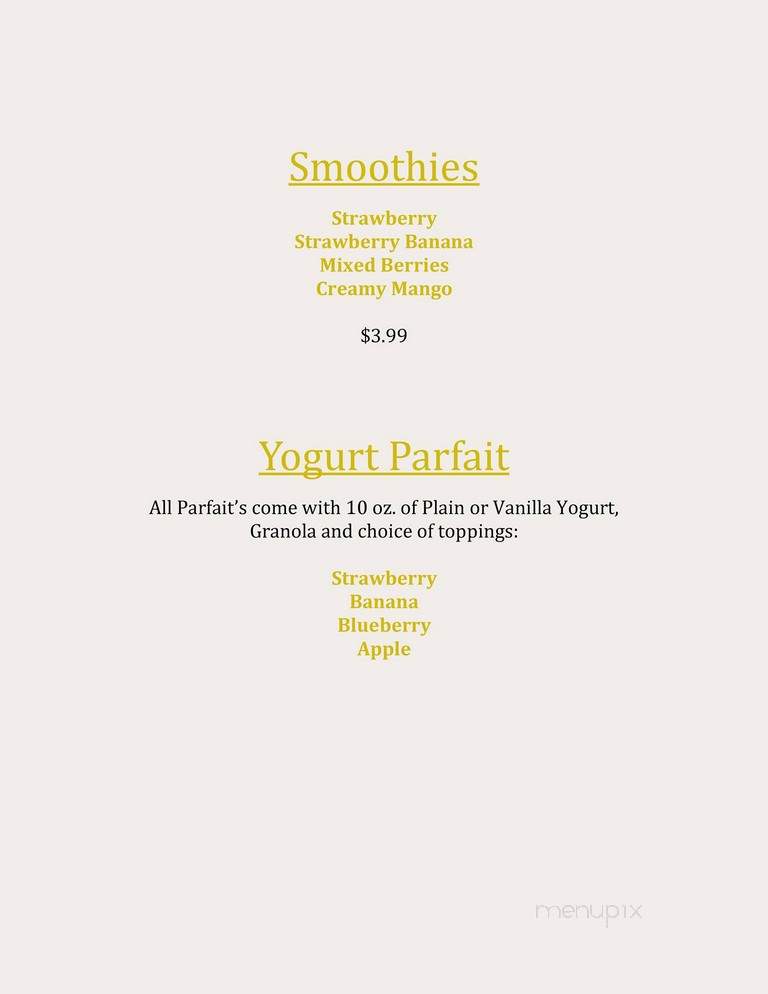 Cafe Agrizzi - Worcester, MA menu_pic