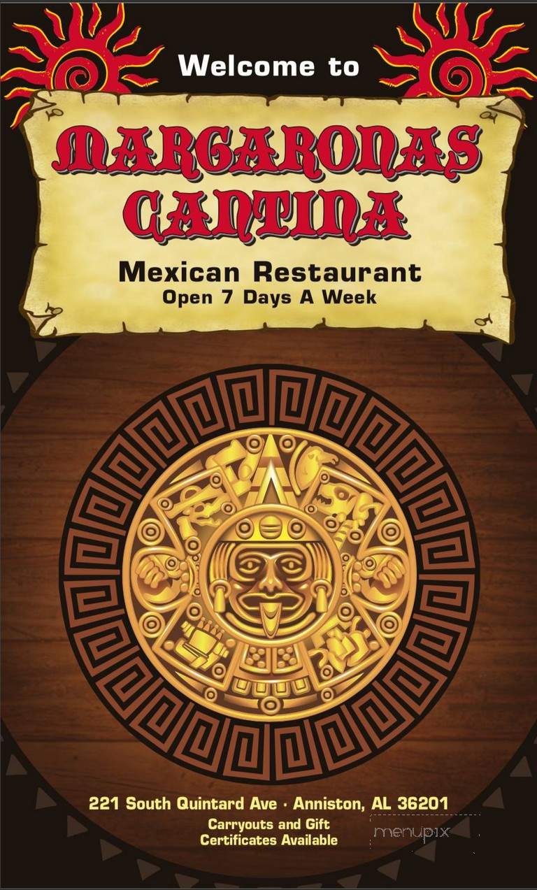 Margaronas Cantina - Anniston, AL menu_pic