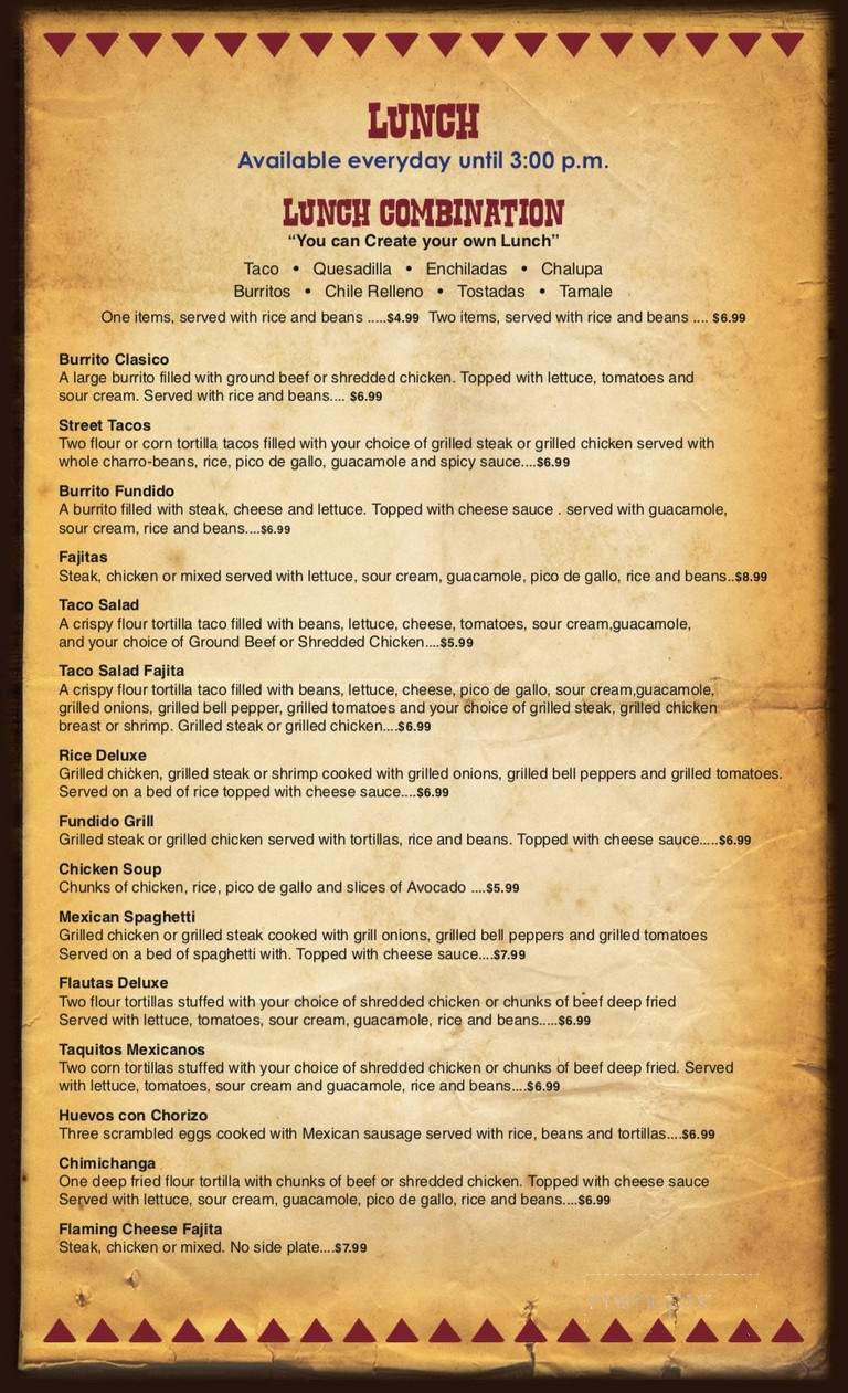 Margaronas Cantina - Anniston, AL menu_pic
