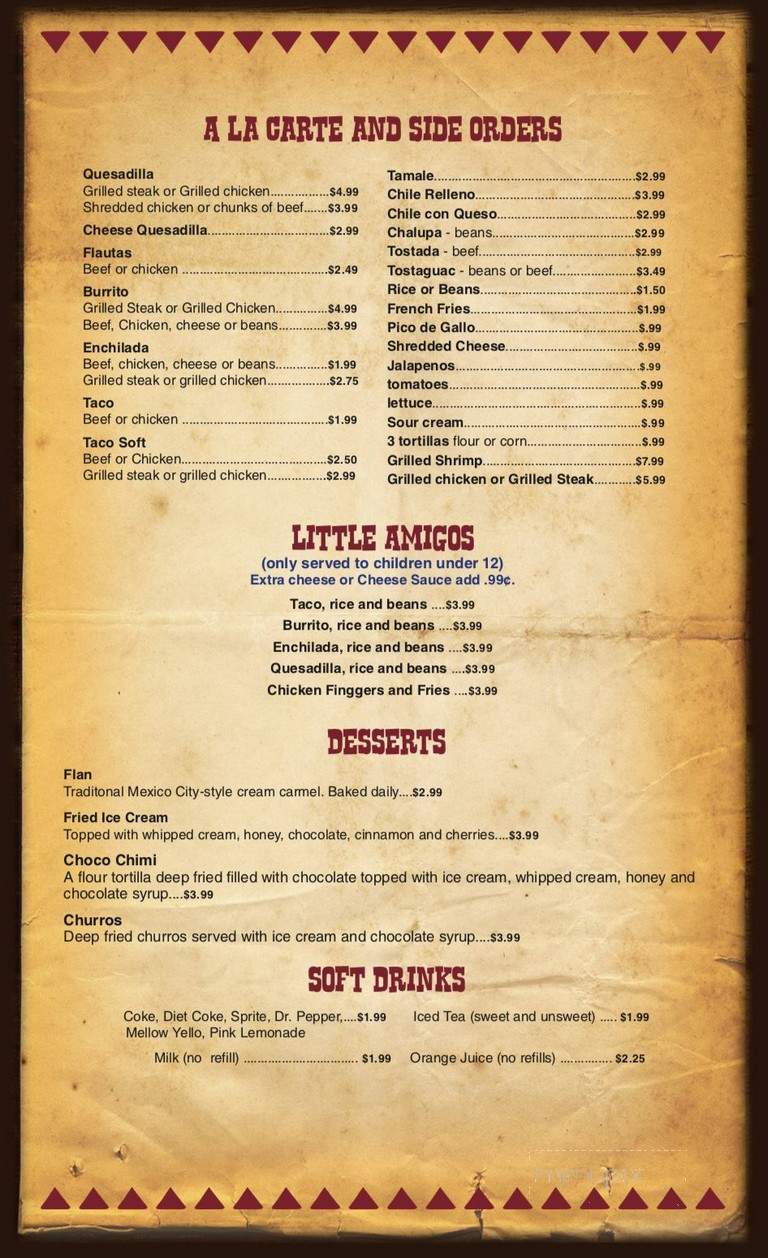 Margaronas Cantina - Anniston, AL menu_pic