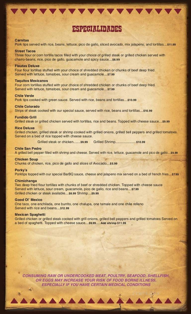 Margaronas Cantina - Anniston, AL menu_pic