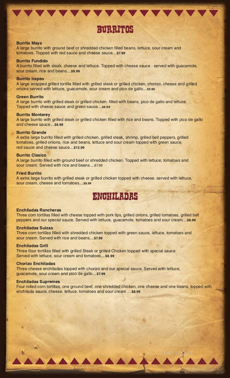 Margaronas Cantina - Anniston, AL menu_pic
