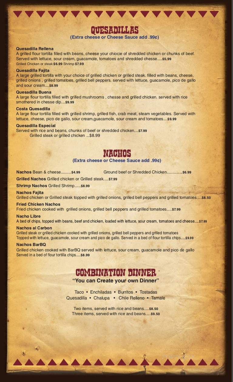 Margaronas Cantina - Anniston, AL menu_pic