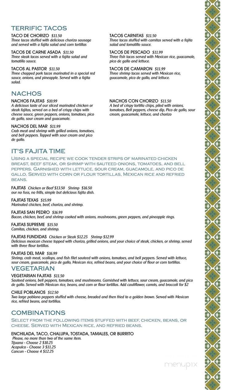 La Riviera Mexican Grill - Manistee, MI menu_pic