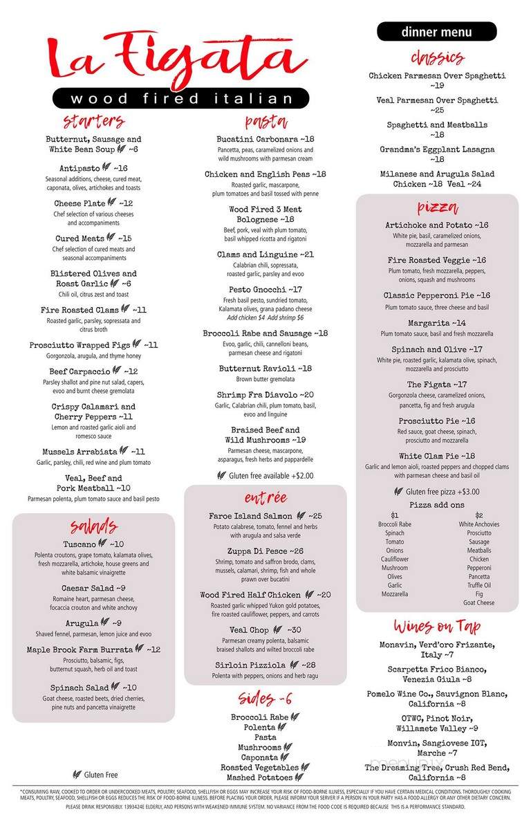 La Figata - Granby, CT menu_pic