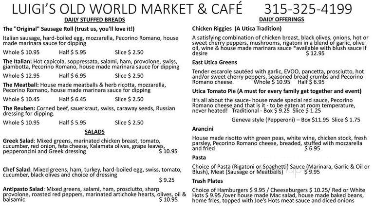 Luigi's Old World Market & Cafe - Geneva, NY