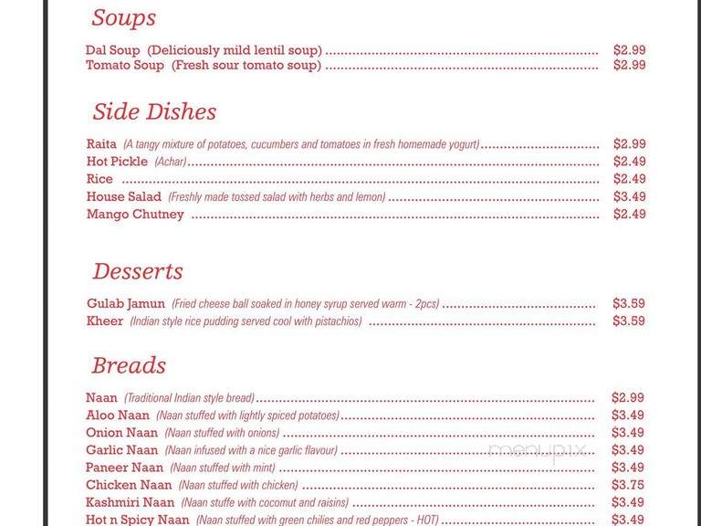 OM India - Fairfield, OH menu_pic