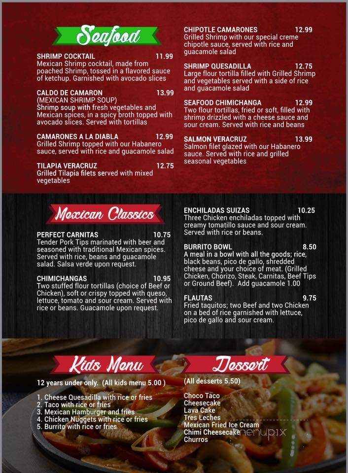 Crazy Mexican Restaurant and Grill - Weirton, WV menu_pic