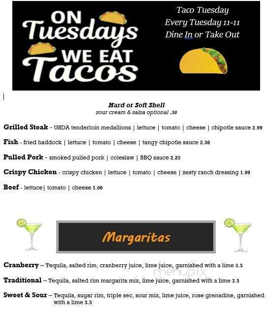 Ale House Bar & Grill - Shamokin, PA menu_pic
