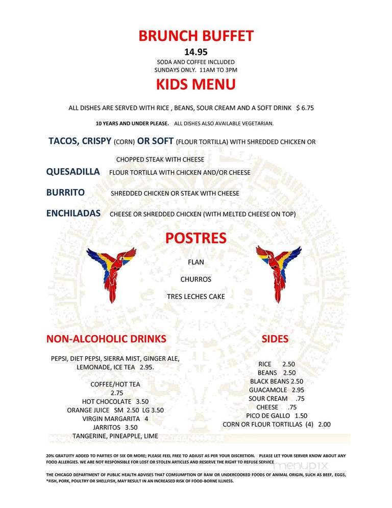 Edgewater Mexican Cafe - Chicago, IL menu_pic