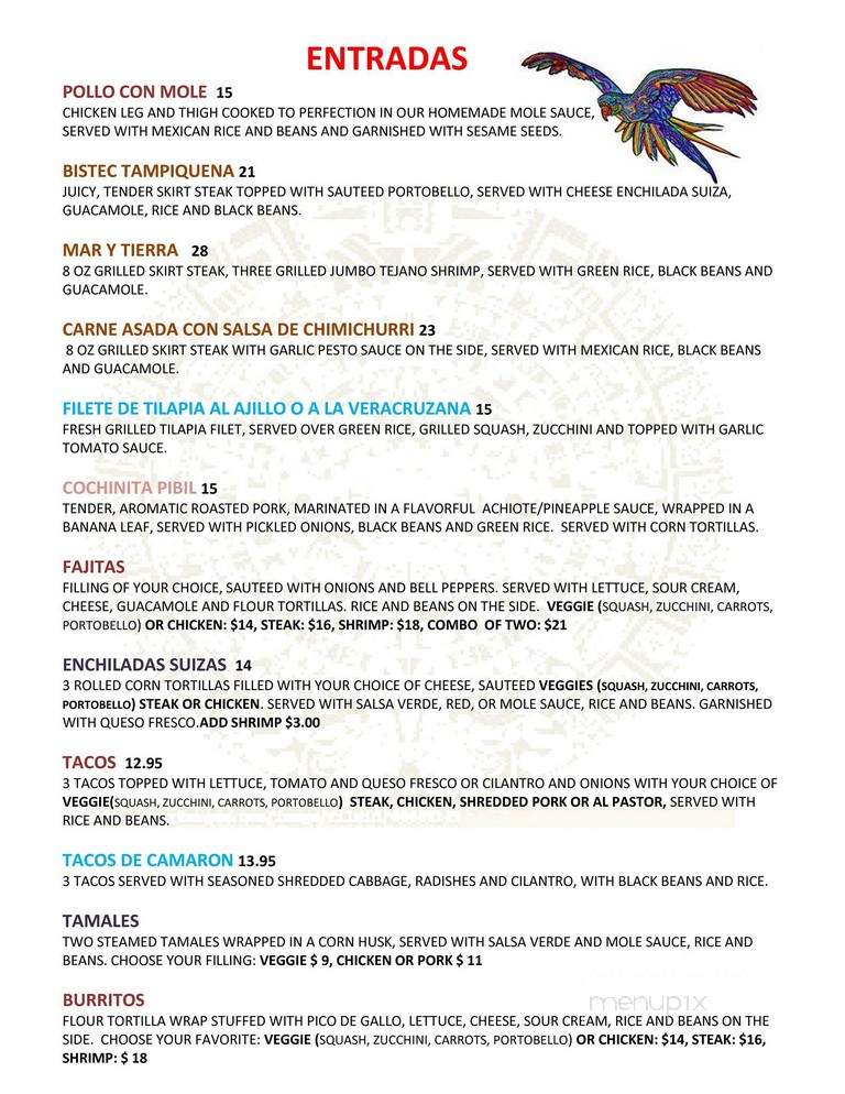 Edgewater Mexican Cafe - Chicago, IL menu_pic