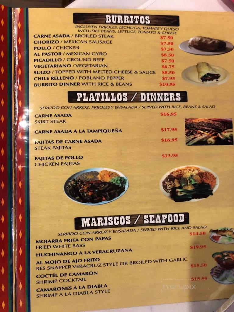 Aranda Mexican Restaurant - Chicago, IL menu_pic