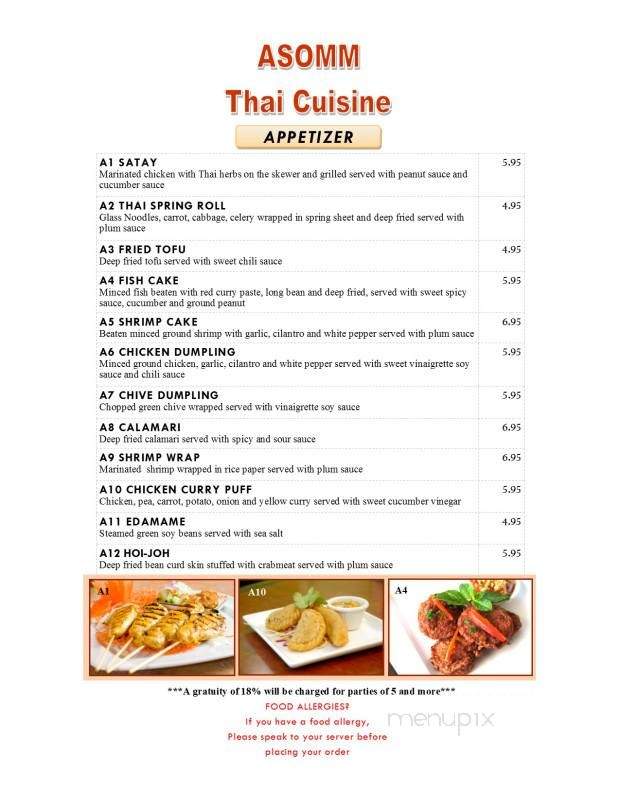 Asomm Thai Cuisine - Queens, NY