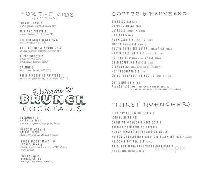 Field Brewing - Westfield, IN menu_pic