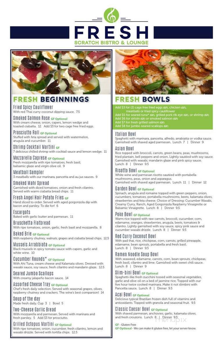 Fresh Scratch Bistro and Lounge - Indian Harbour Beach, FL menu_pic