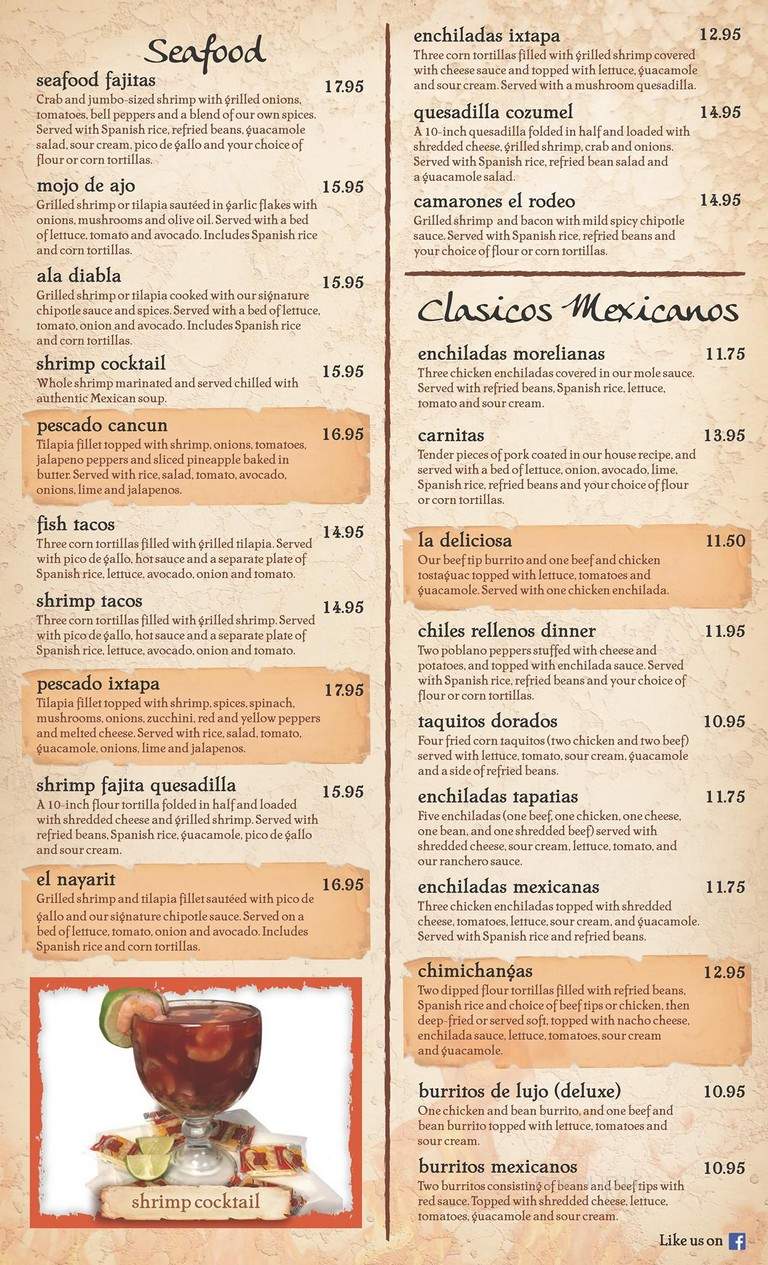 Plaza Los Panchos - Machesney Park, IL menu_pic