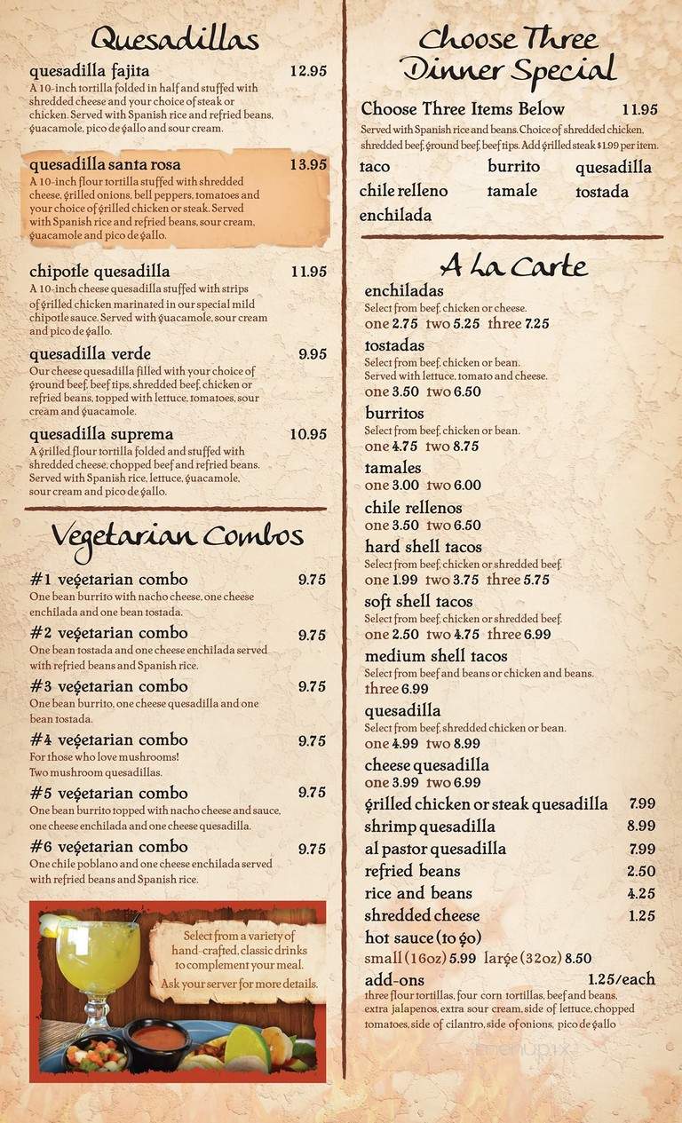 Plaza Los Panchos - Machesney Park, IL menu_pic
