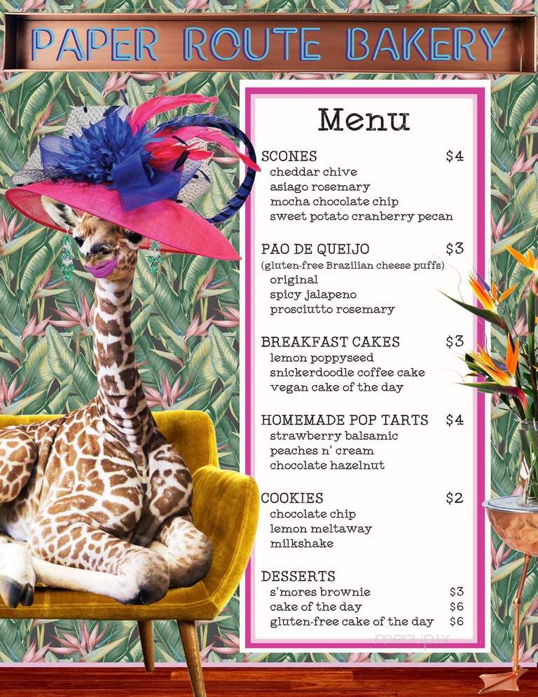 Paper Route Bakery - Austin, TX menu_pic