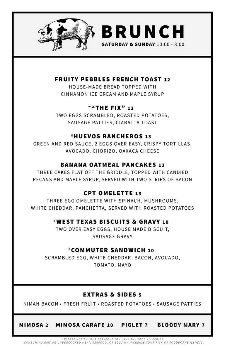 Cork & Pig Tavern - Irving, TX menu_pic