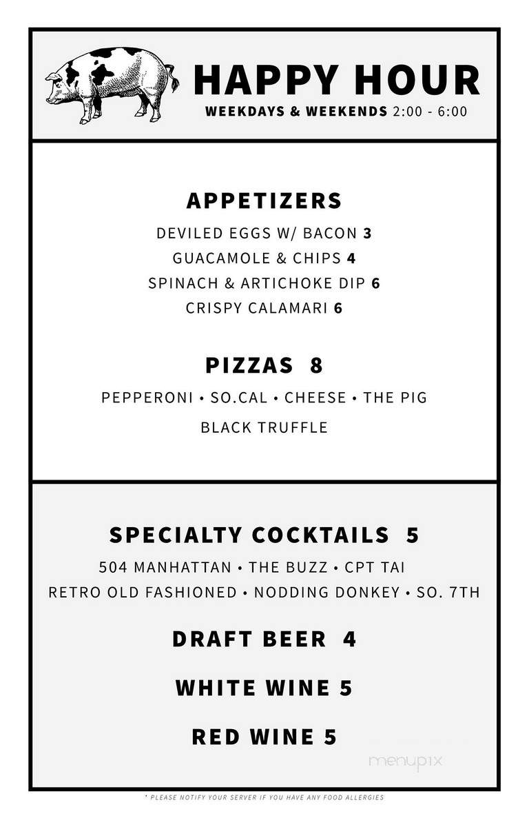 Cork & Pig Tavern - Irving, TX menu_pic