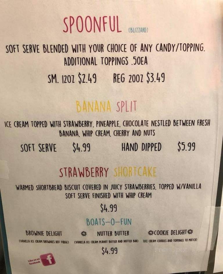 The Tasty Spoon - Hartford City, IN menu_pic