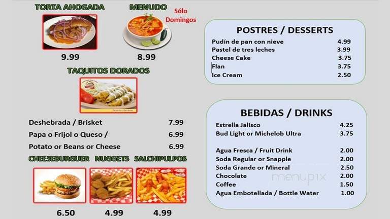 Lonches Don Pepe - Mesquite, TX menu_pic